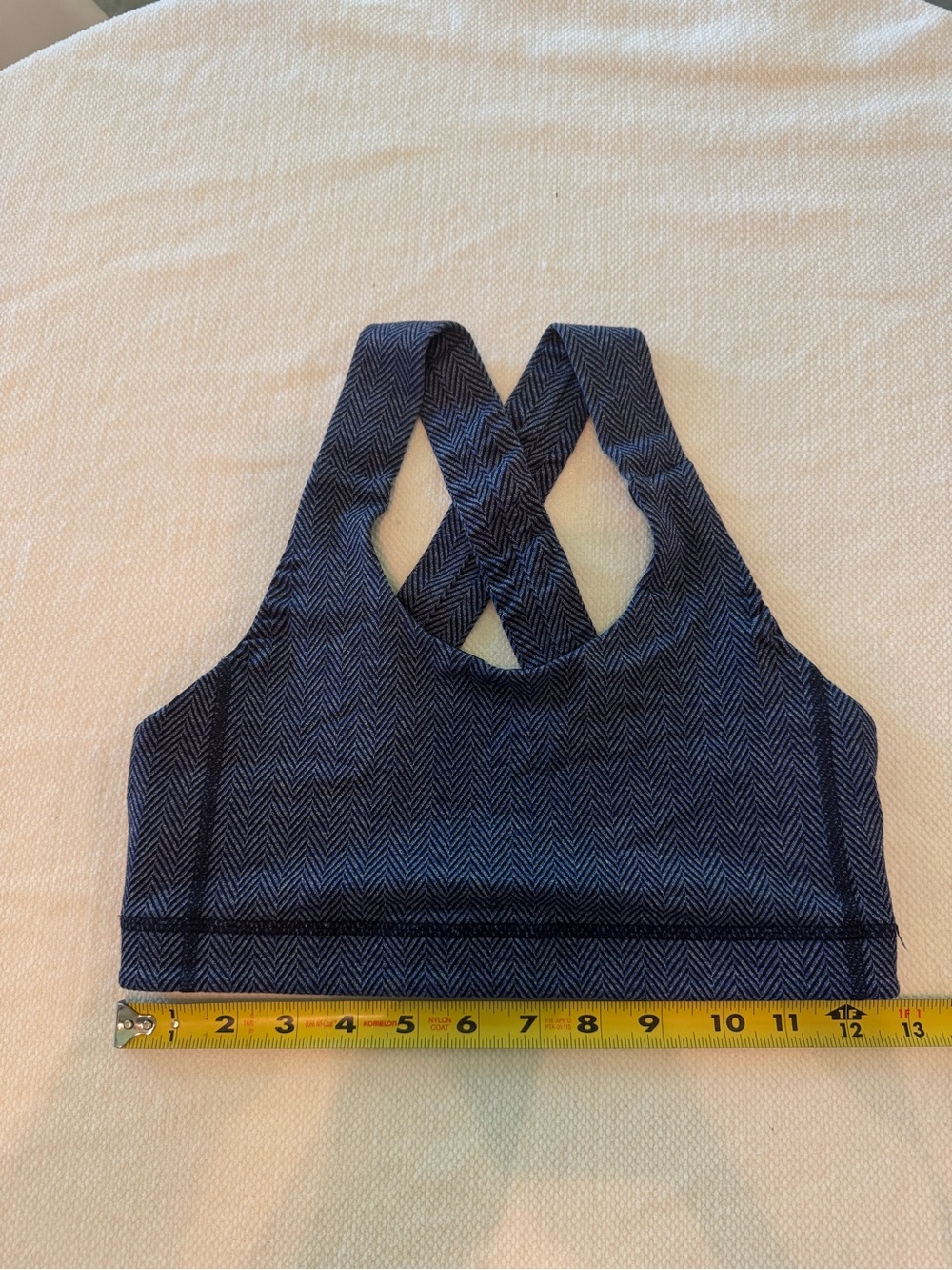 lululemon athletica Navy Herringbone Cross-Back Sports Bra